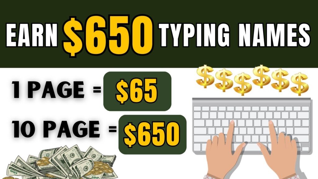 I Tried Earning $600 Per Day Typing Names- Here's What I found



I Tried Earning $600 Per Day Typing Names- Here's What I found